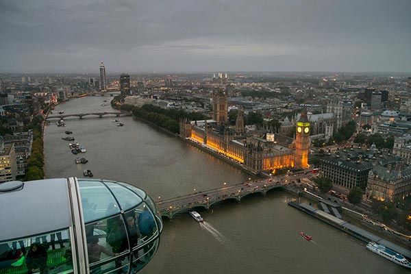The view from London Eye. London. England