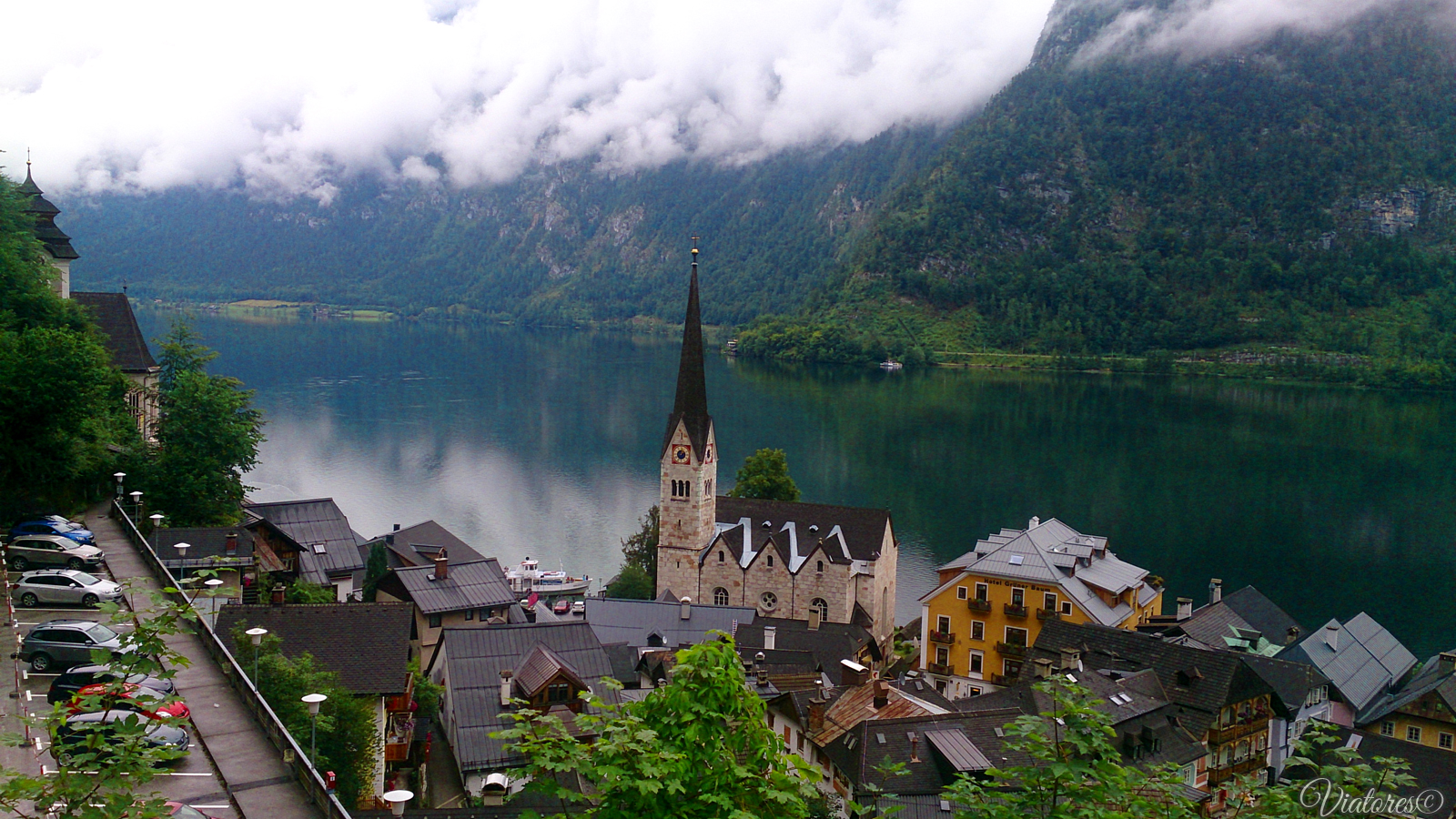 Австрия Эстетика Hallstatt зима